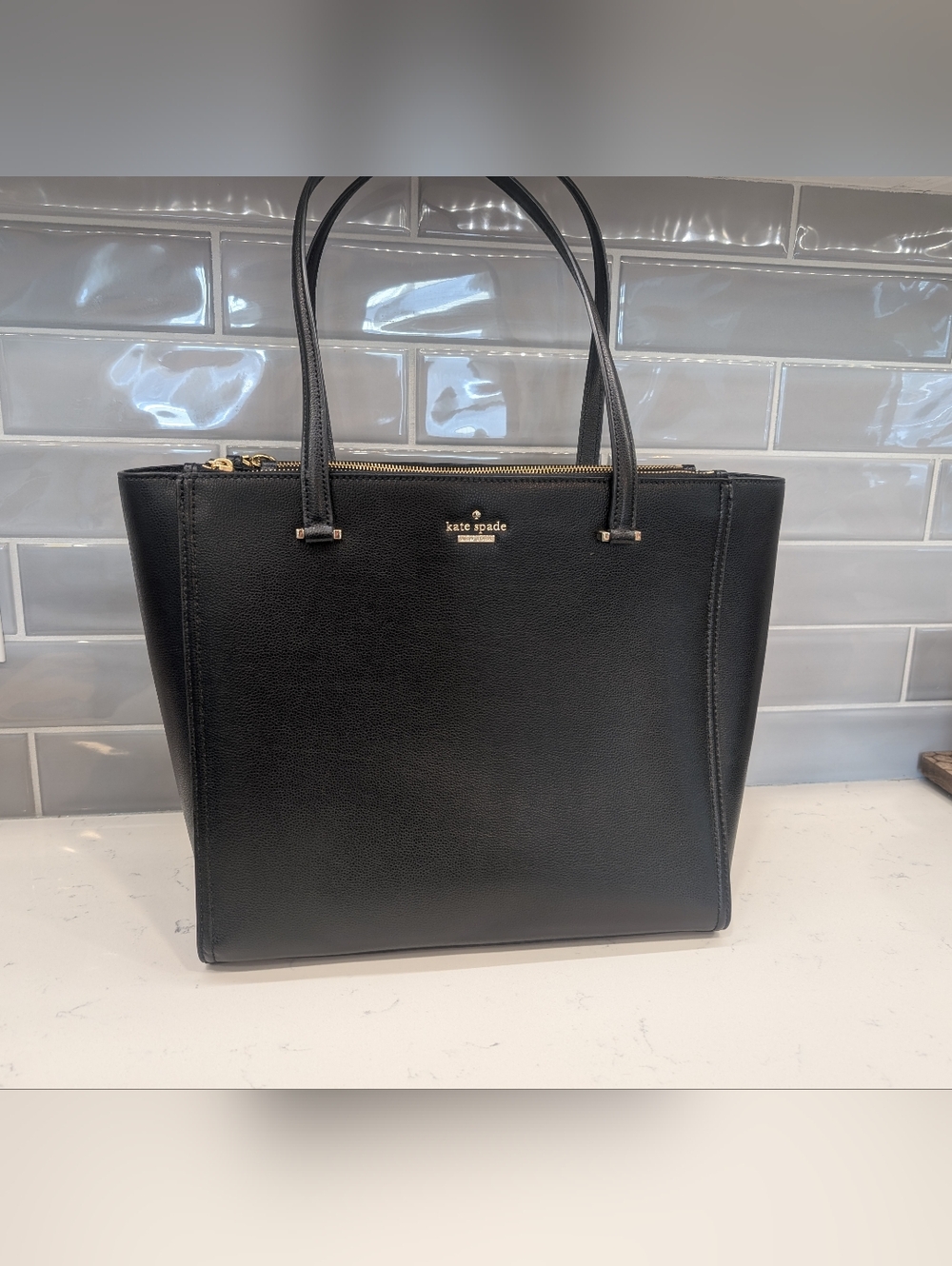 Kate Spade Patterson Drive Kona Black Leather Tote Bag